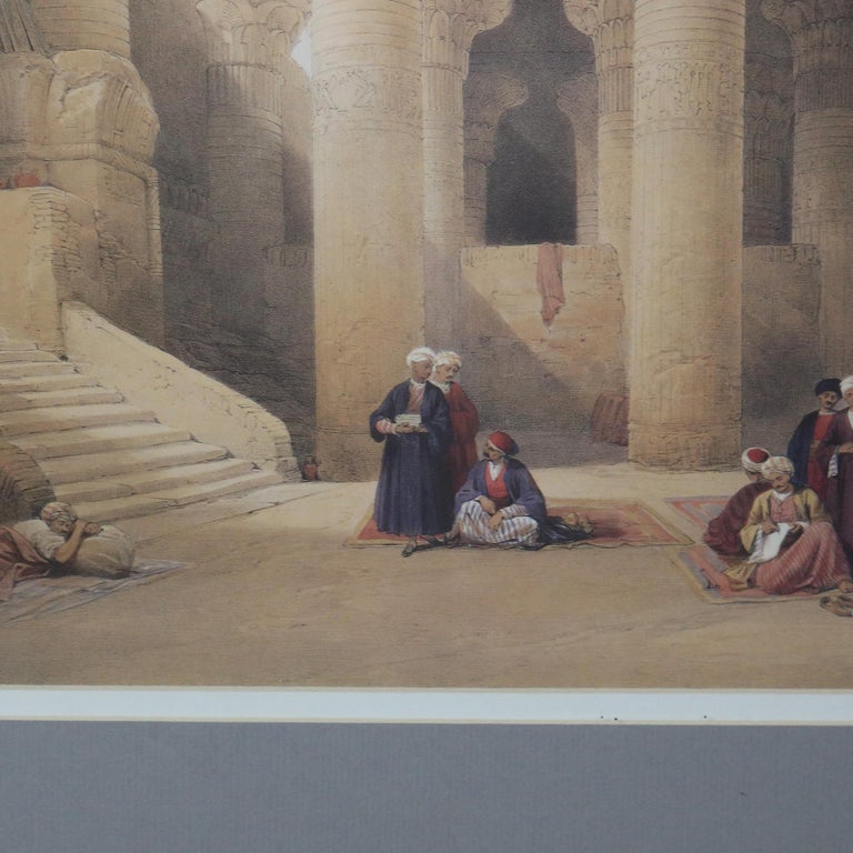 Pair Antique Prints of The Hypaethral Temple at Philae & Esneh C1855