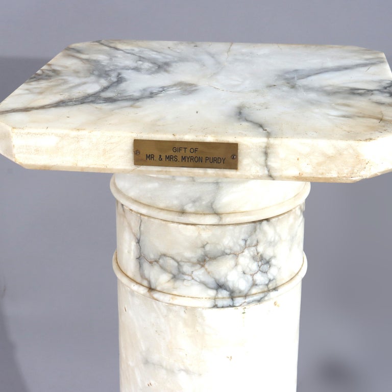 Antique Classical Marble Sculpture Display Pedestal C1900