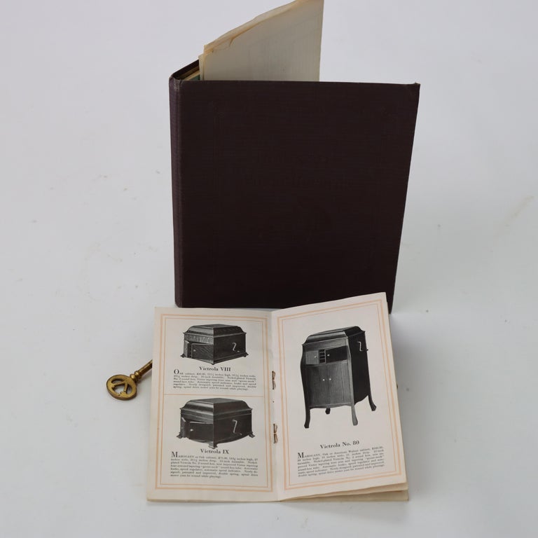 Victrola XVI Mahogany Upright Disc Player & Discs C1900