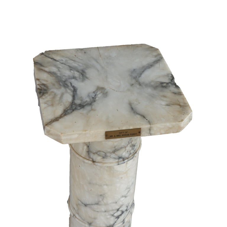 Antique Classical Marble Sculpture Display Pedestal C1900