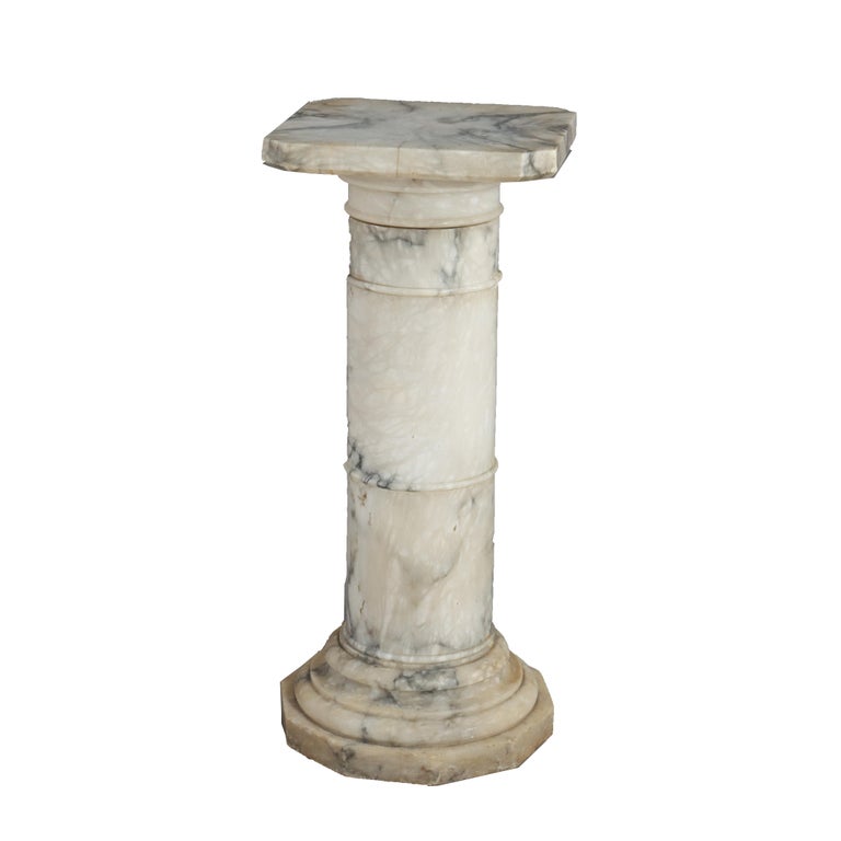 Antique Classical Marble Sculpture Display Pedestal C1900