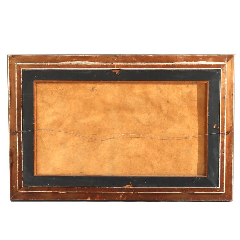 Large Antique Oil on Canvas Landscape Painting C1907