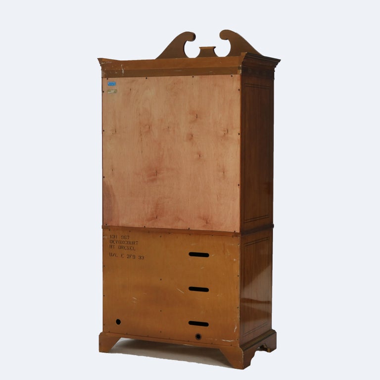 Vintage Drexel Heritage English School Adam’s Style Neoclassical Armoire 20thC
