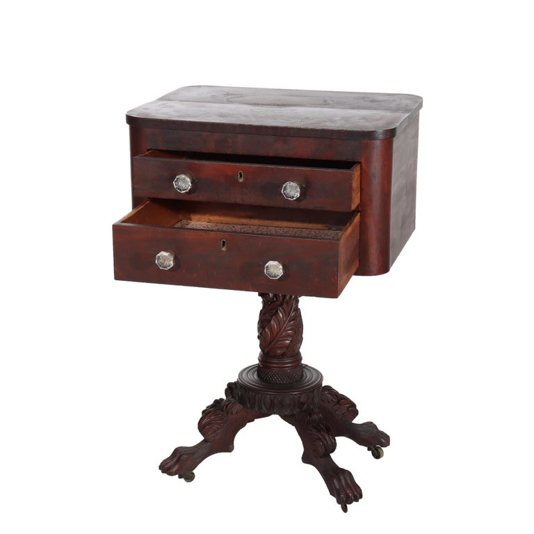 American Empire Quervelle School Mahogany Work Stand C1840