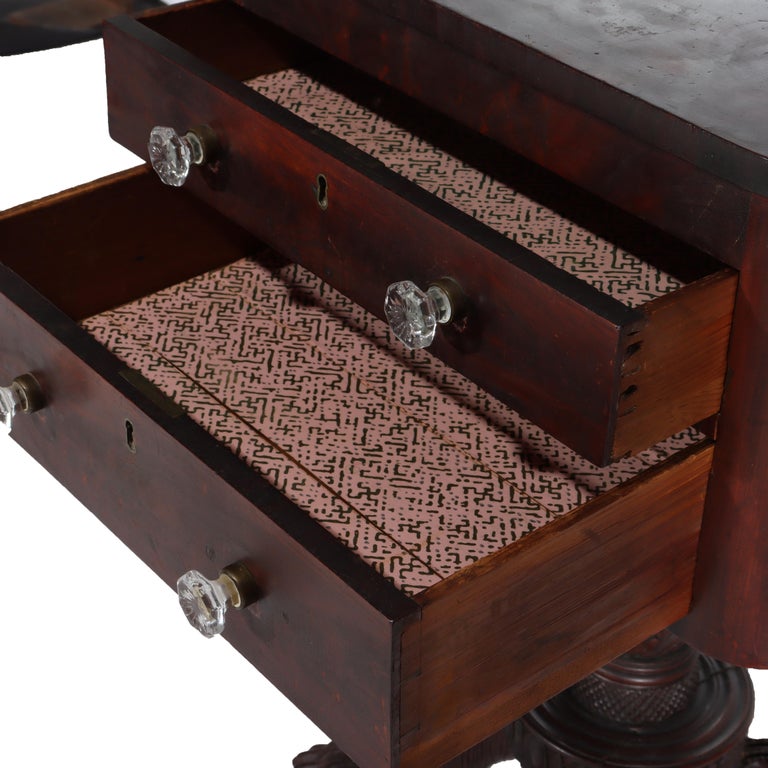 American Empire Quervelle School Mahogany Work Stand C1840