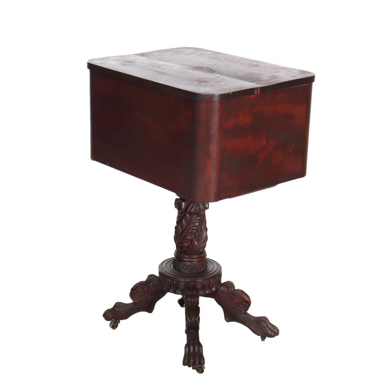 American Empire Quervelle School Mahogany Work Stand C1840