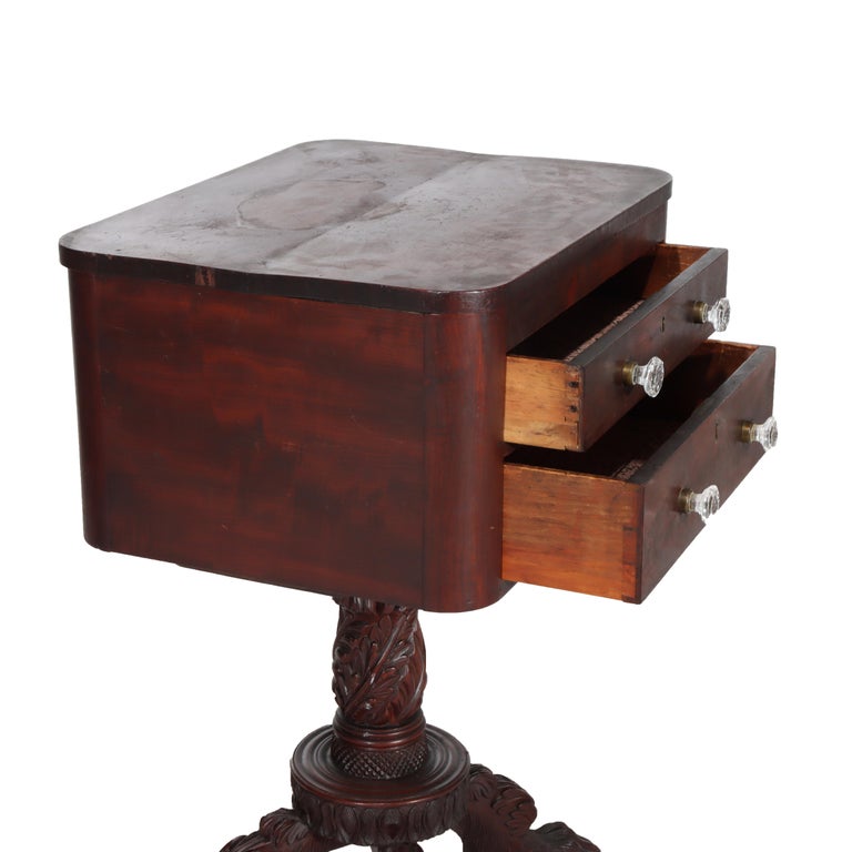 American Empire Quervelle School Mahogany Work Stand C1840