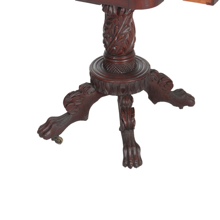 American Empire Quervelle School Mahogany Work Stand C1840