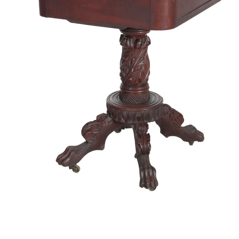 American Empire Quervelle School Mahogany Work Stand C1840