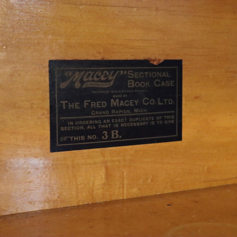 Arts & Crafts Macey Oak Barrister Bookcase C1920