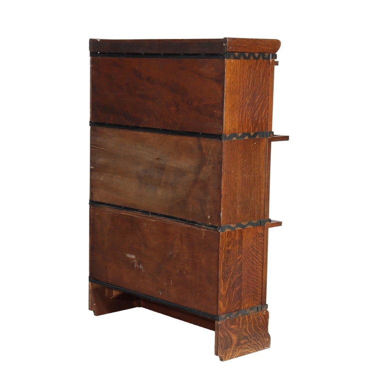 Arts & Crafts Macey Oak Barrister Bookcase C1920
