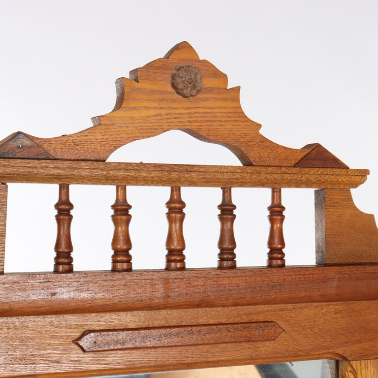 Renaissance Revival Mirrored Walnut Drop-Center Dresser C1890