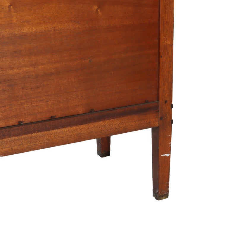Arts & Crafts Macey Satinwood Banded Mahogany Barrister Bookcase C1920