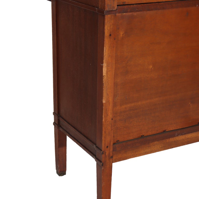 Arts & Crafts Macey Satinwood Banded Mahogany Barrister Bookcase C1920