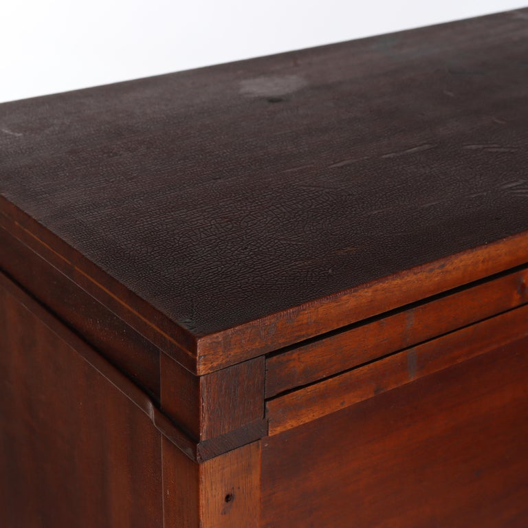 Arts & Crafts Macey Satinwood Banded Mahogany Barrister Bookcase C1920