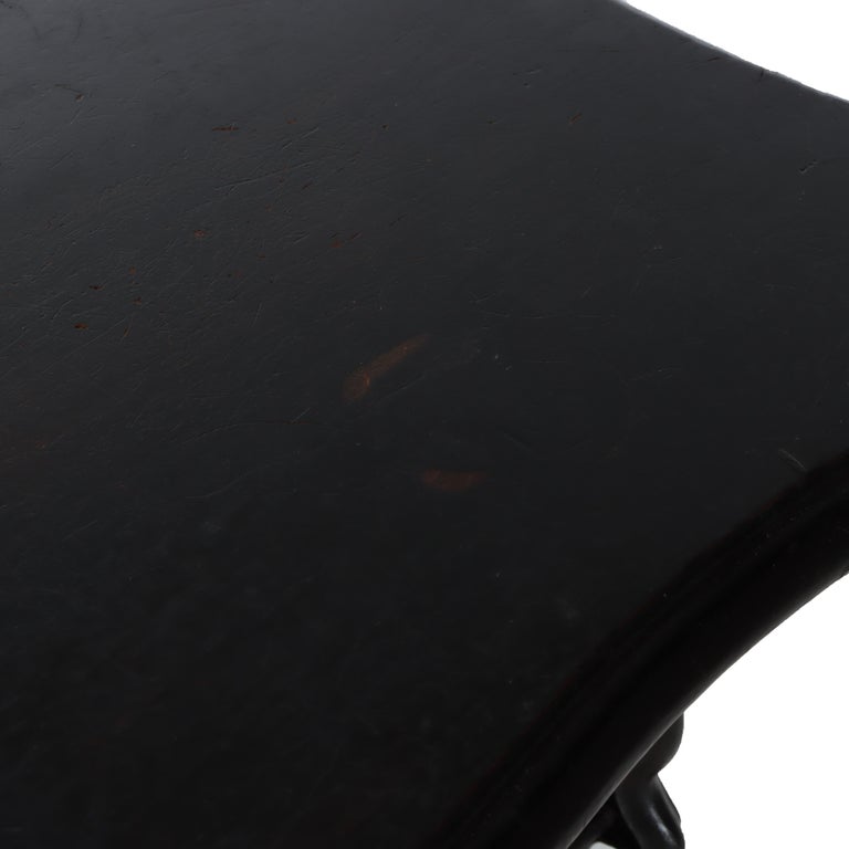 Antique Ebonized Cherry Cut Out Side Table C1900