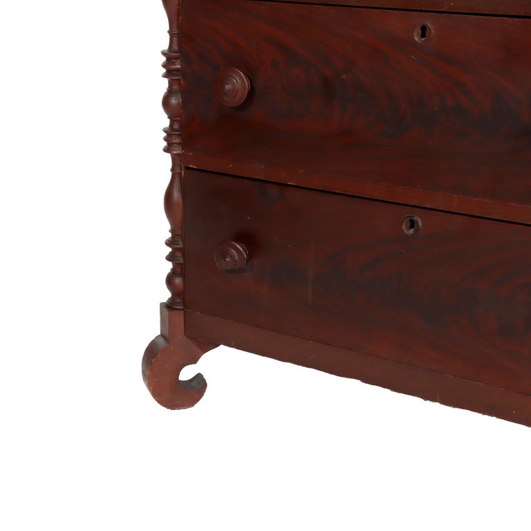 Antique Faux Flame Mahogany Painted Washstand With Backsplash & Towel Rack c1890