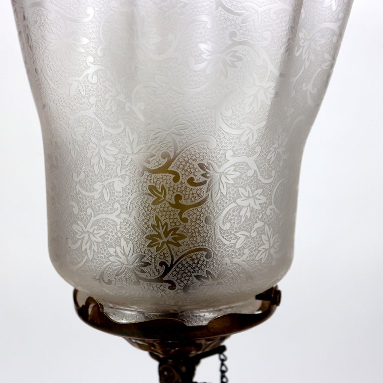 Antique Classical Three Graces Figural Gilt Table Lamp C1890
