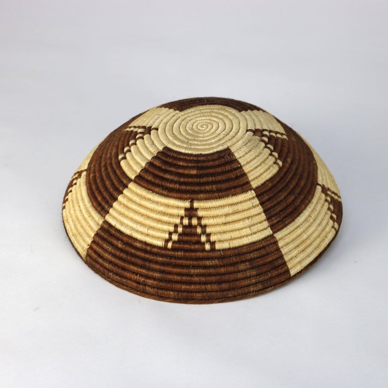 Vintage Southwest Native American Woven Reed Basket 20thC