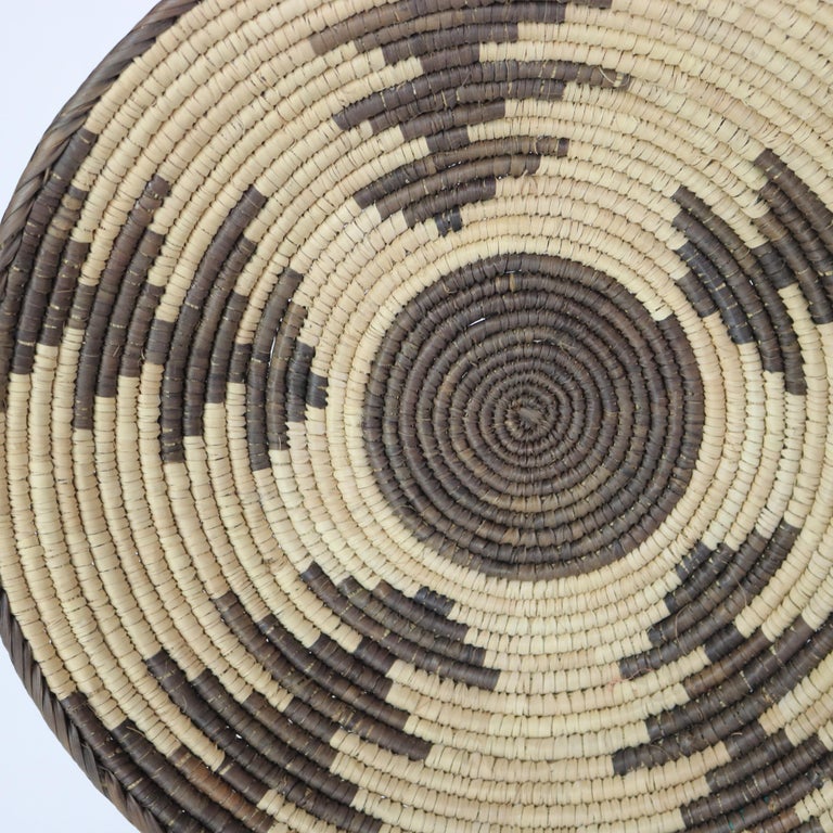 Vintage Southwest Native American Woven Reed Basket 20thC