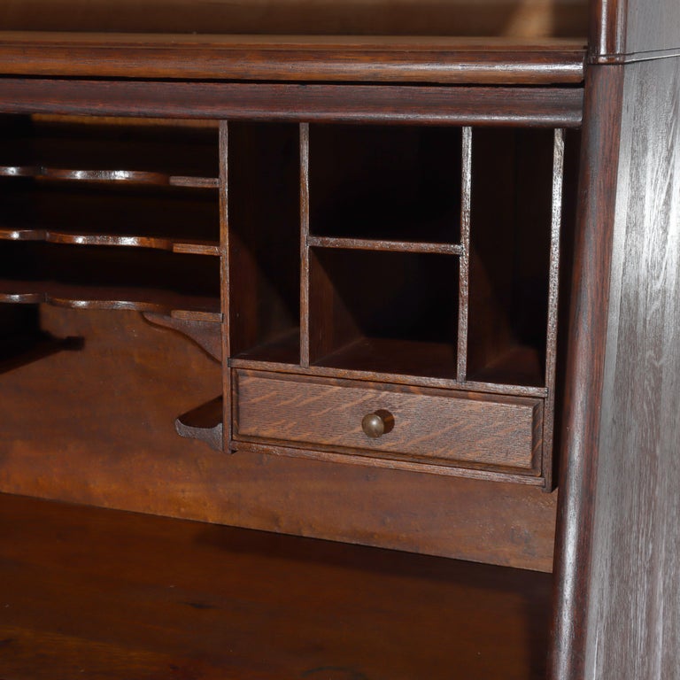 Antique Globe Wernicke School 3 Stack Drop Front Barrister Bookcase c1920