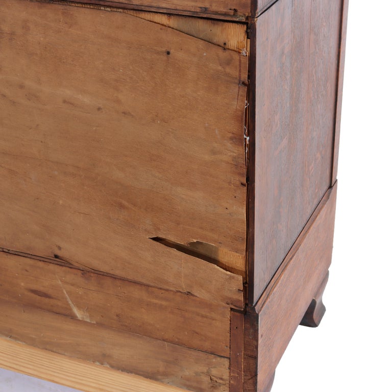 Antique Globe Wernicke School 3 Stack Drop Front Barrister Bookcase c1920