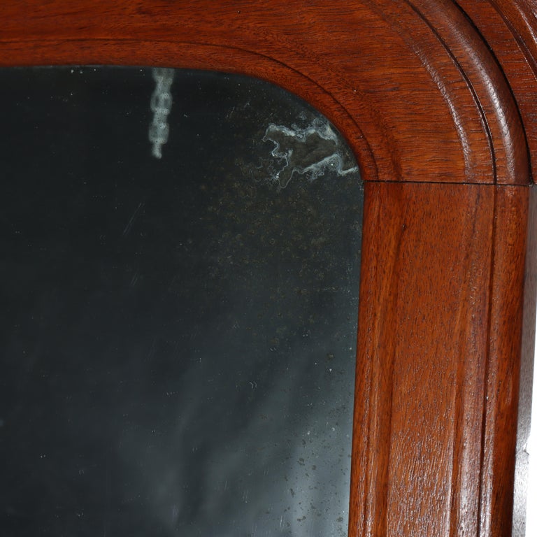 Antique Renaissance Revival Walnut 3-Drawer Marble Top Chest c1890