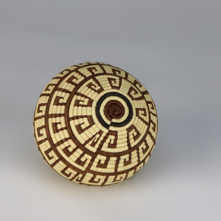 Vintage Native South American Wounaan and Embera Woven Reed Basket 20thC