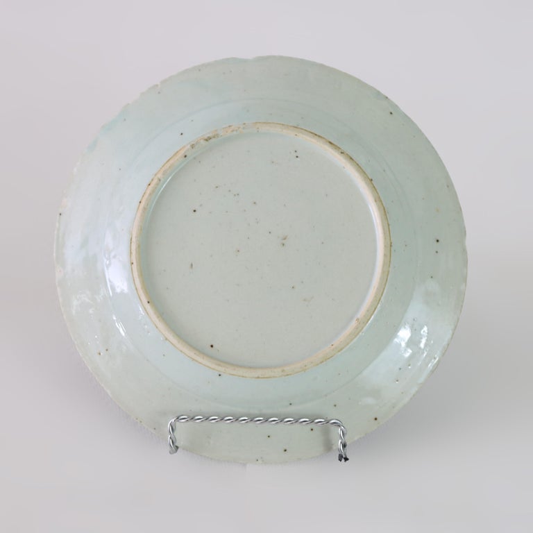 Seven Pieces Antique Canton Blue & White Porcelain Plates 19thC