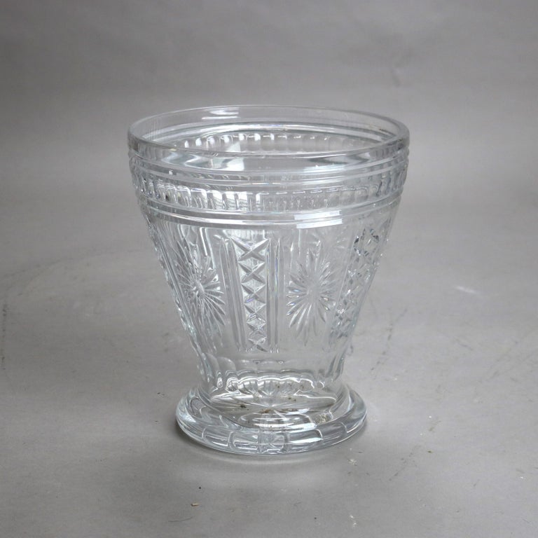 Antique Pressed Glass Crystal Ice Bucket By Shannon 20thC