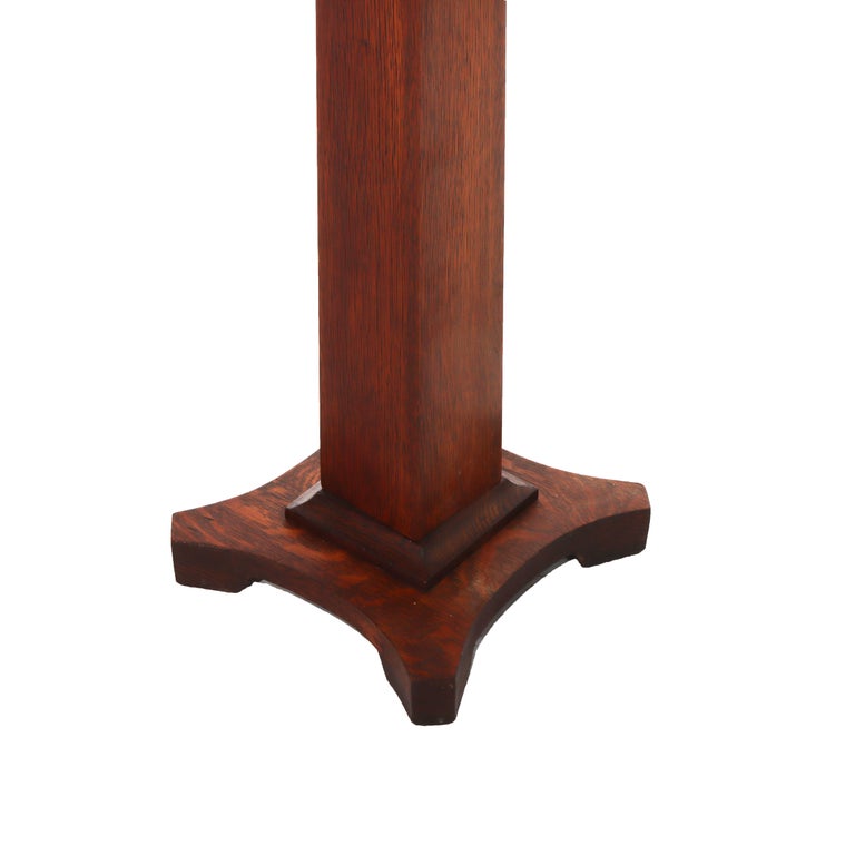Antique Stickley School Arts & Crafts Mission Oak Plant Stand c1920