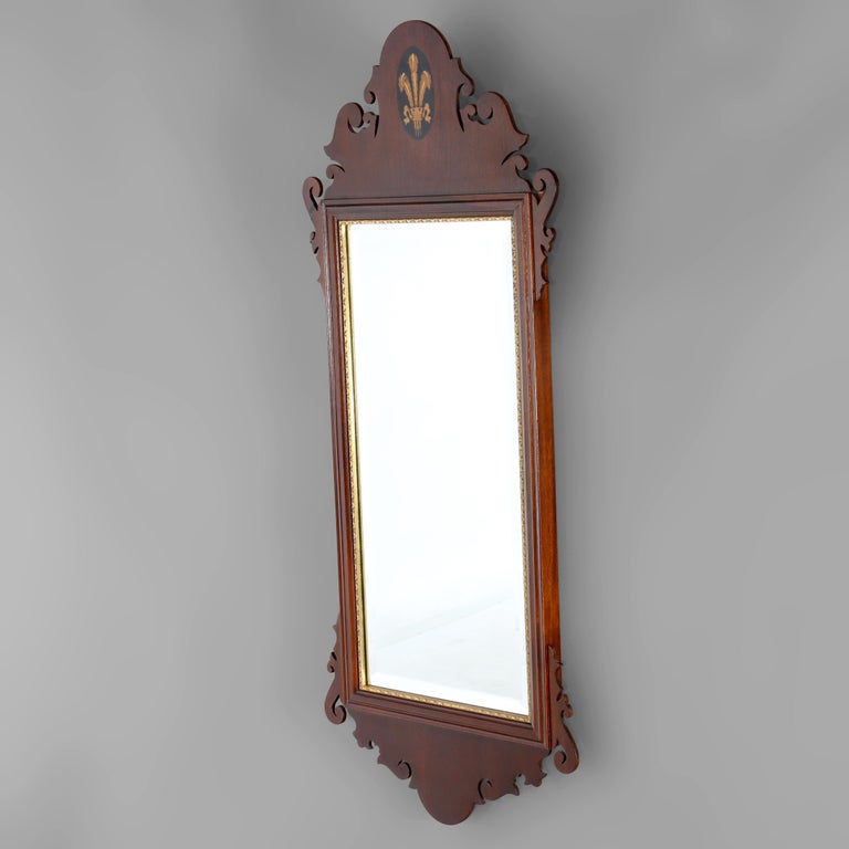 Kittinger School Federal Style Parcel Gilt Mahogany Wall Mirror 20thC