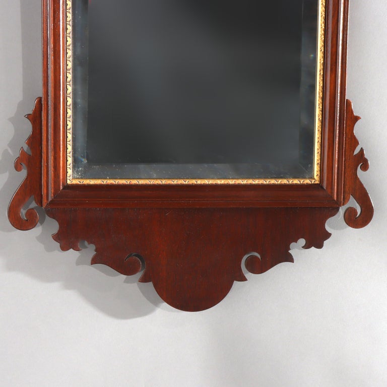 Kittinger School Federal Style Parcel Gilt Mahogany Wall Mirror 20thC
