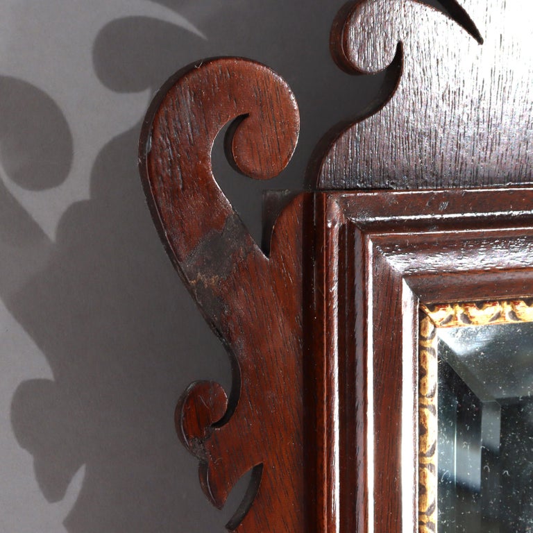 Kittinger School Federal Style Parcel Gilt Mahogany Wall Mirror 20thC