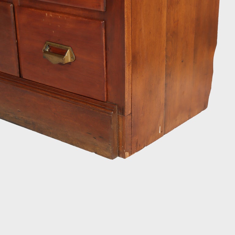 Antique Cherry 18-Drawer Apothecary Cabinet C1850