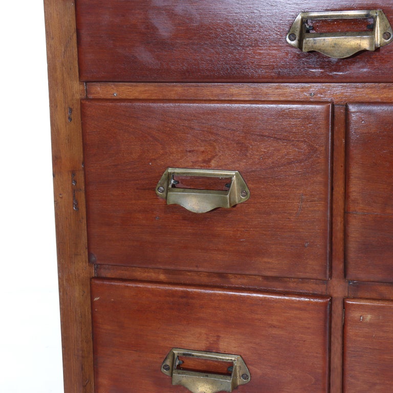 Antique Cherry 18-Drawer Apothecary Cabinet C1850