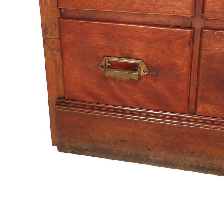Antique Cherry 18-Drawer Apothecary Cabinet C1850