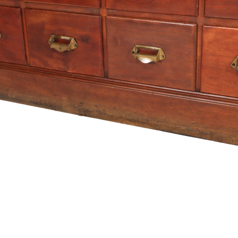 Antique Cherry 18-Drawer Apothecary Cabinet C1850