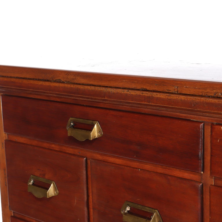 Antique Cherry 18-Drawer Apothecary Cabinet C1850