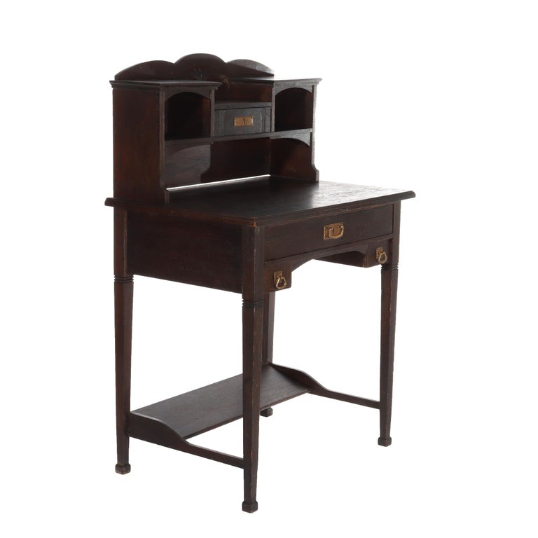 Antique Stickley School Arts & Crafts Mission Oak Lady’s Desk c1920