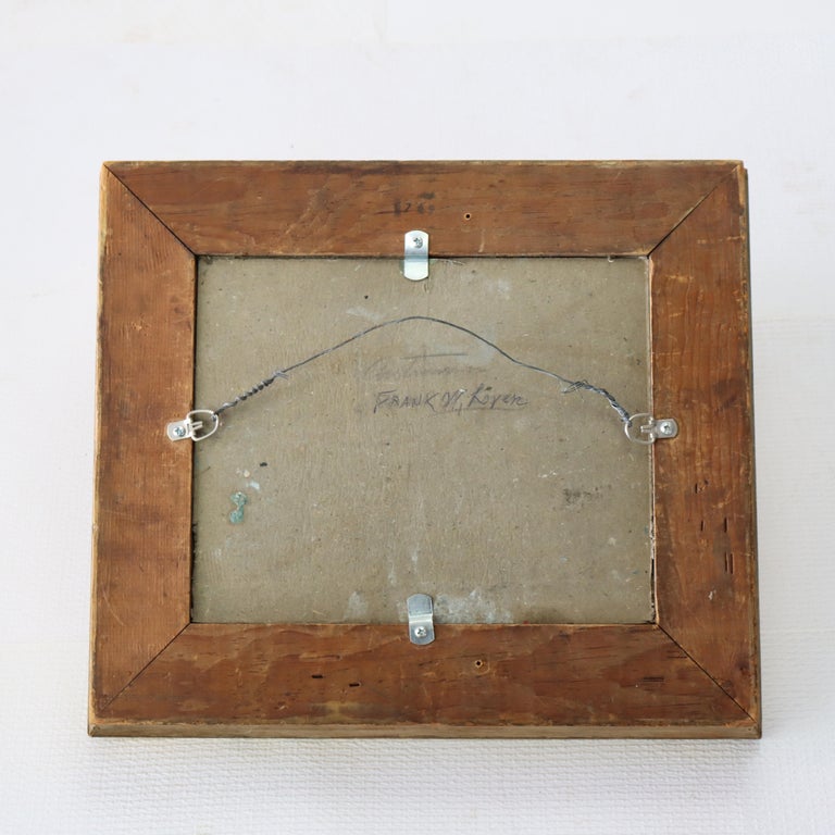 Hudson River School Oil On Board Landscape Painting By F. W. Loven C1914