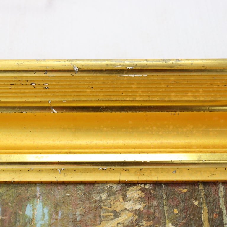 Hudson River School Oil On Board Landscape Painting By F. W. Loven C1914