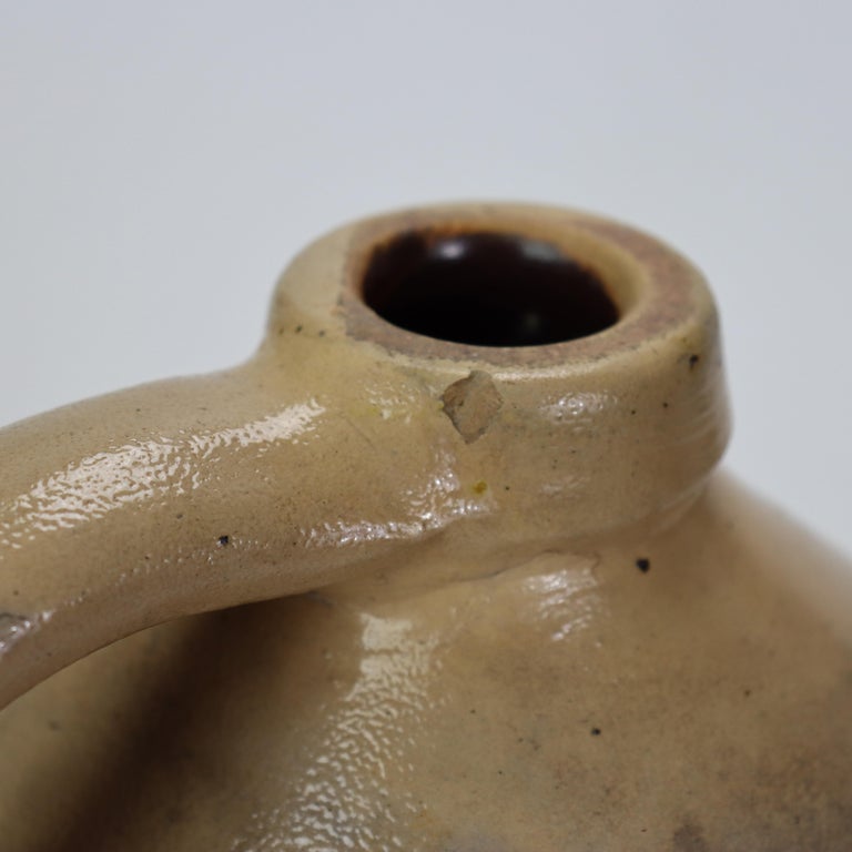 Antique A. O. Whitemore, Havana NY, Blue Decorated Stoneware Jug c1890