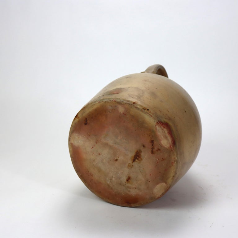 Antique A. O. Whitemore, Havana NY, Blue Decorated Stoneware Jug c1890