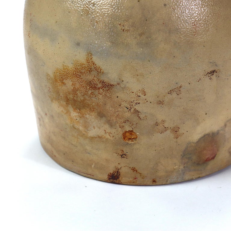 Antique A. O. Whitemore, Havana NY, Blue Decorated Stoneware Jug c1890