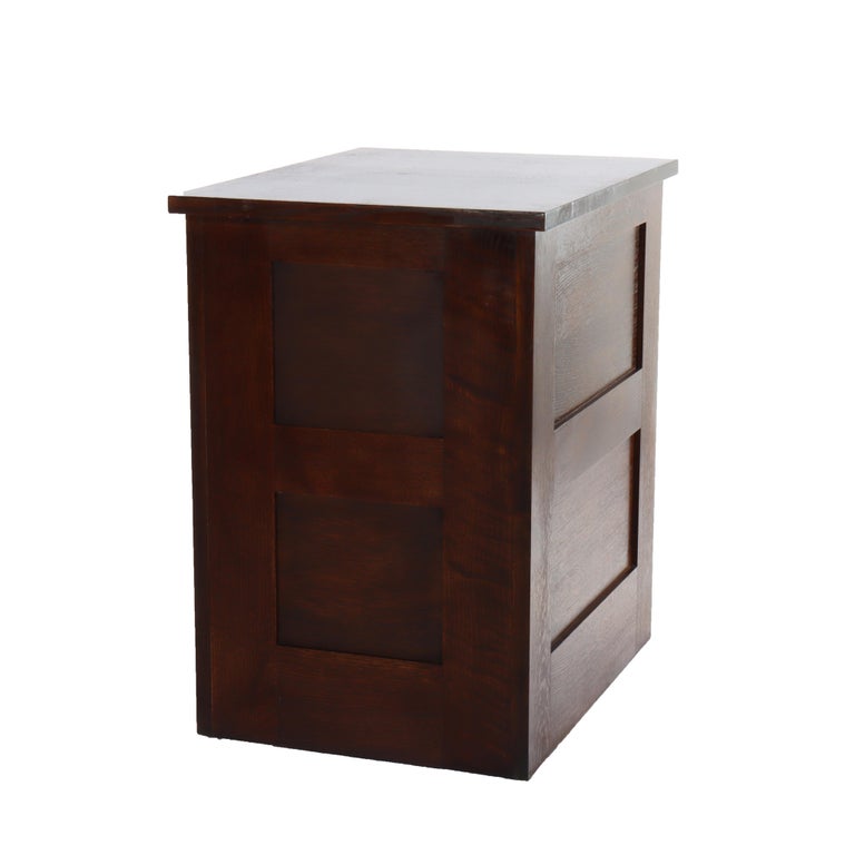 Arts & Crafts Stickley Mission Oak File Cabinet With Hammered Copper Hardware