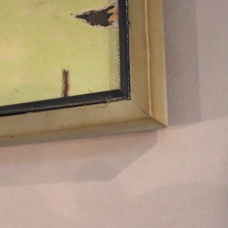 Antique Oil On Board Landscape Painting of a Vermont Farm C1930