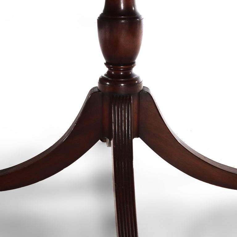 Duncan & Phyfe Style George III Mahogany Banquet Table with Three Leaves c1820