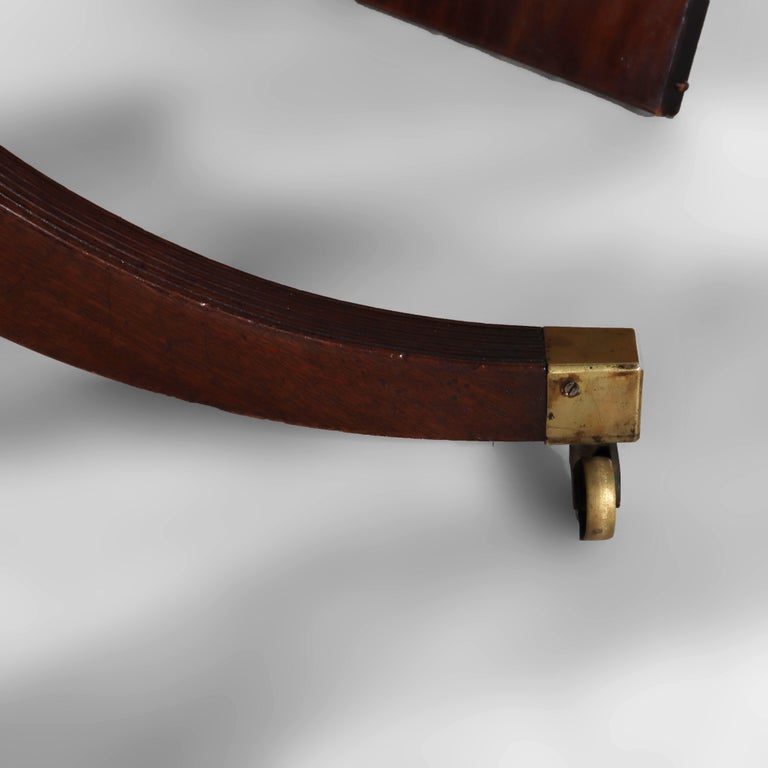 Duncan & Phyfe Style George III Mahogany Banquet Table with Three Leaves c1820