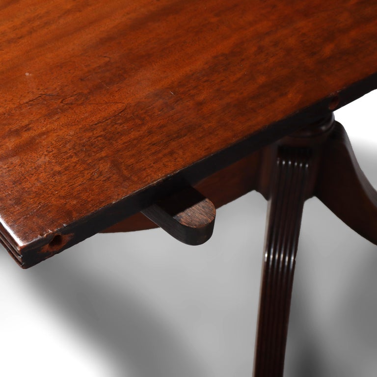 Duncan & Phyfe Style George III Mahogany Banquet Table with Three Leaves c1820